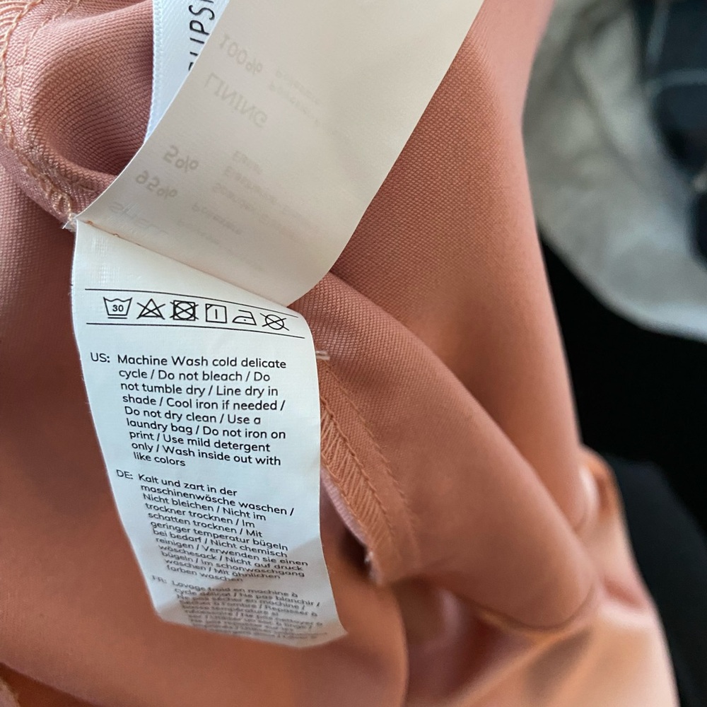CUPSHE NWT LUX SATIN ONE SHOULDER GLAM APRICOT DRESS SIZE SM ELEGANT PTP 14 L 44 - Picture 10 of 15